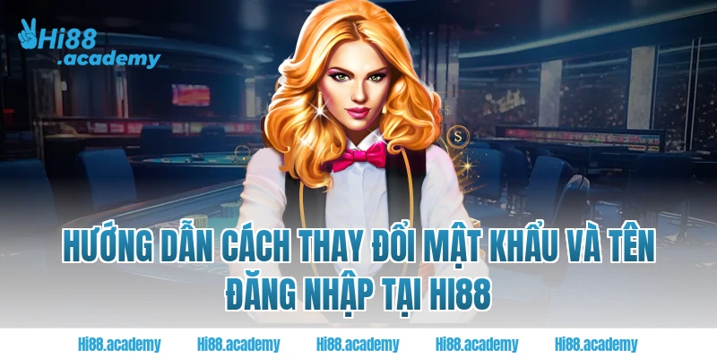 Hướng dẫn cách thay đổi mật khẩu và tên đăng nhập tại Hi88